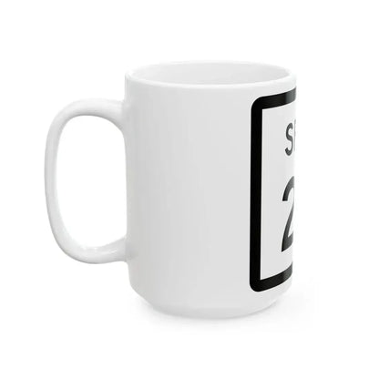 Texas Spur 22 (Texas) (Road Sign) White Coffee Mug - Go Mug Yourself