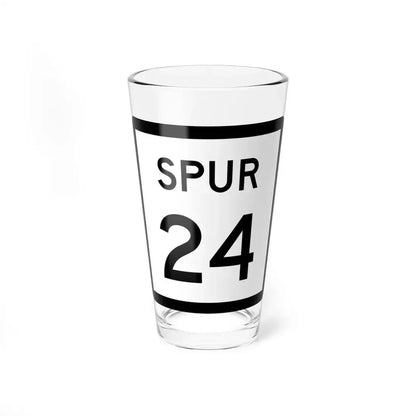 Texas Spur 24 (Texas) (Road Sign) Pint Glass 16oz 16oz - Go Mug Yourself