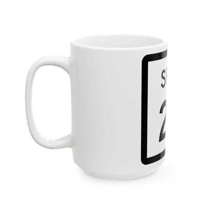 Texas Spur 24 (Texas) (Road Sign) White Coffee Mug - Go Mug Yourself