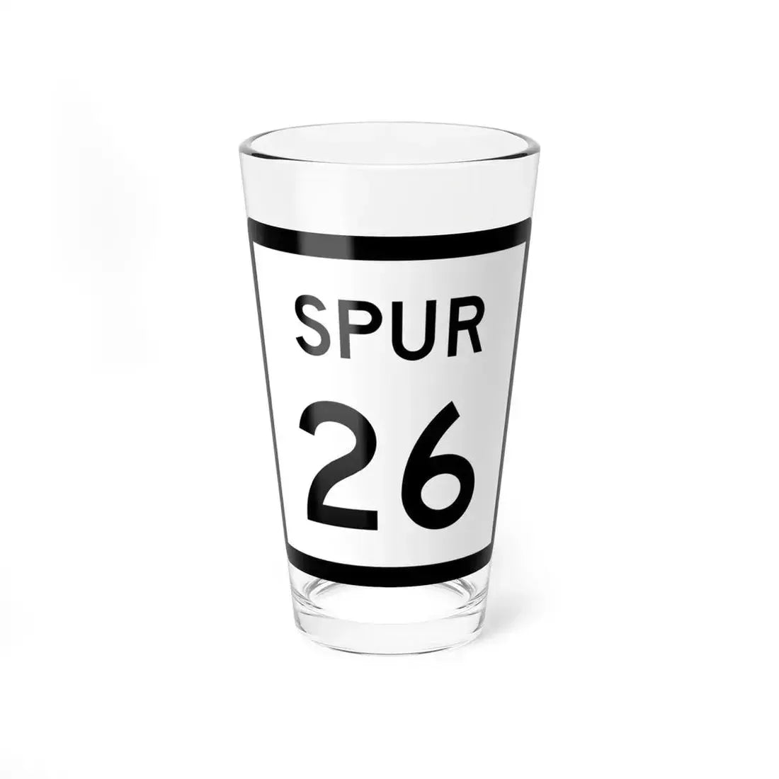 Texas Spur 26 (Texas) (Road Sign) Pint Glass 16oz 16oz - Go Mug Yourself