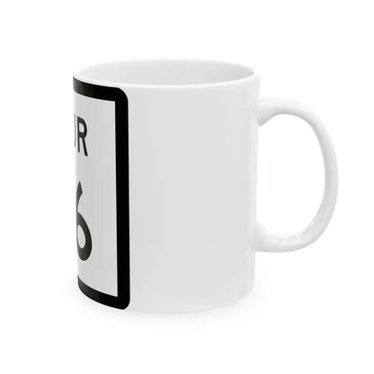 Texas Spur 26 (Texas) (Road Sign) White Coffee Mug - Go Mug Yourself