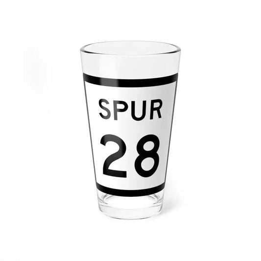 Texas Spur 28 (Texas) (Road Sign) Pint Glss 16oz 16oz - Go Mug Yourself