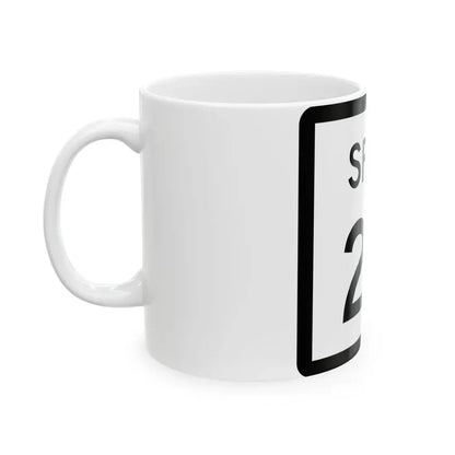 Texas Spur 28 (Texas) (Road Sign) White Coffee Mug - Go Mug Yourself