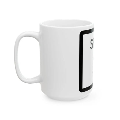 Texas Spur 3 (Texas) (Road Sign) White Coffee Mug - Go Mug Yourself