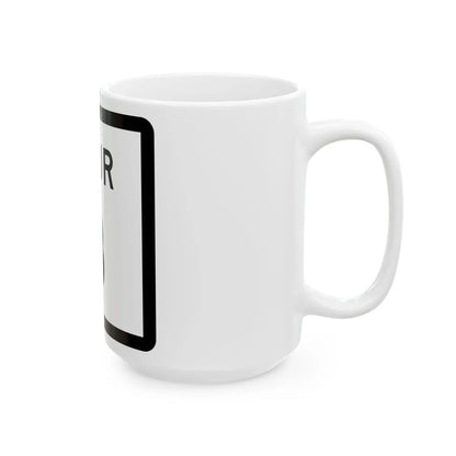 Texas Spur 3 (Texas) (Road Sign) White Coffee Mug - Go Mug Yourself