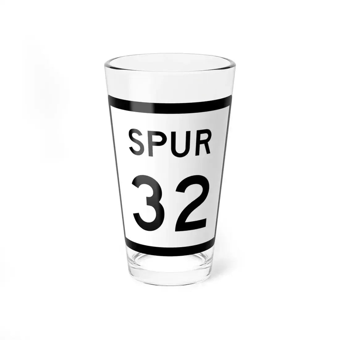 Texas Spur 32 (Texas) (Road Sign) Pint Glass 16oz 16oz - Go Mug Yourself