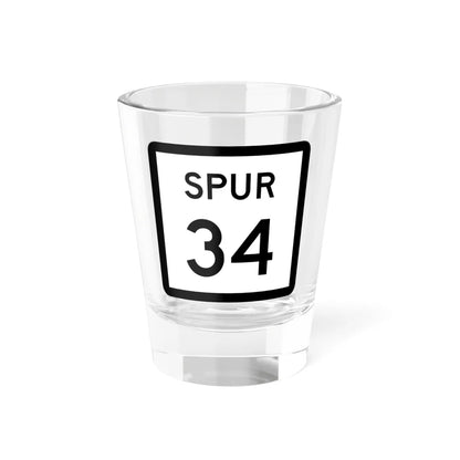 Texas Spur 34 (Texas) (Road Sign) Shot Glass 1.5oz 1.5oz - Go Mug Yourself
