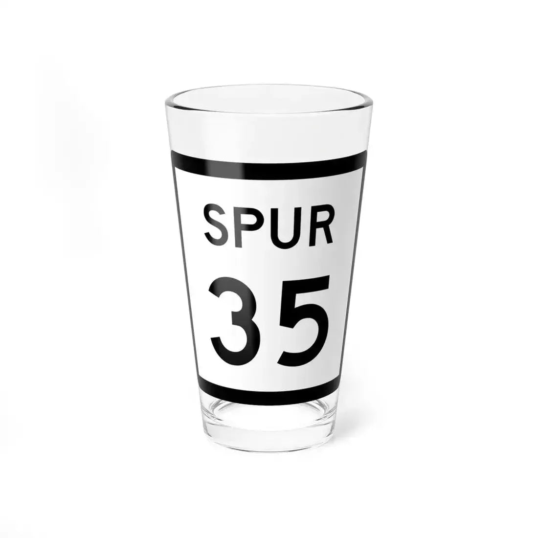 Texas Spur 35 (Texas) (Road Sign) Pint Glass 16oz 16oz - Go Mug Yourself