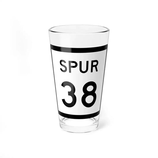 Texas Spur 38 (Texas) (Road Sign) Pint Glass 16oz 16oz - Go Mug Yourself