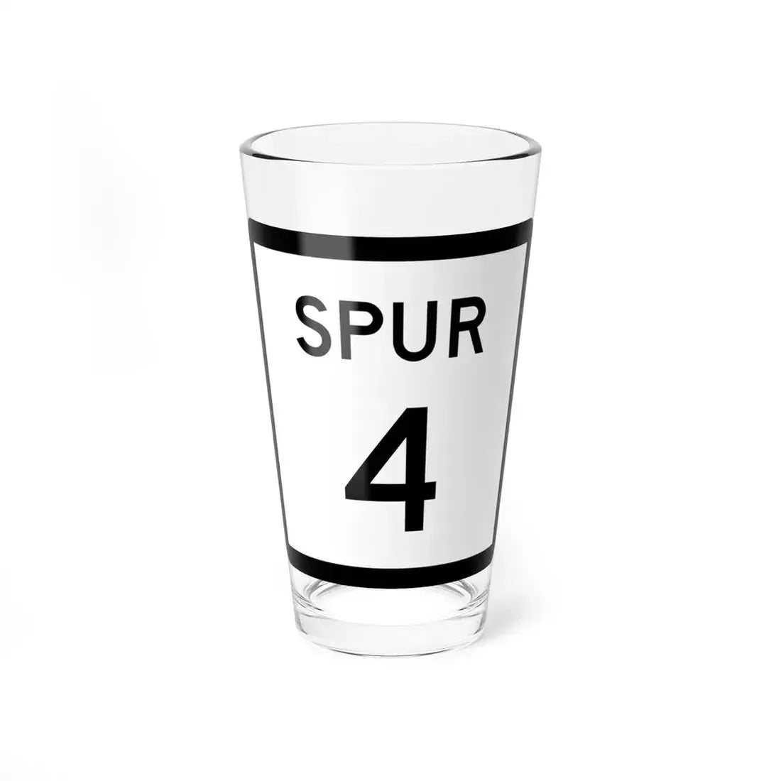 Texas Spur 4 (Texas) (Road Sign) Pint Glass 16oz 16oz - Go Mug Yourself