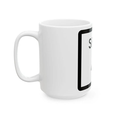 Texas Spur 4 (Texas) (Road Sign) White Coffee Mug - Go Mug Yourself