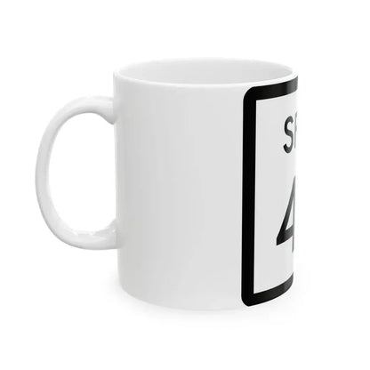 Texas Spur 40 (Texas) (Road Sign) White Coffee Mug - Go Mug Yourself