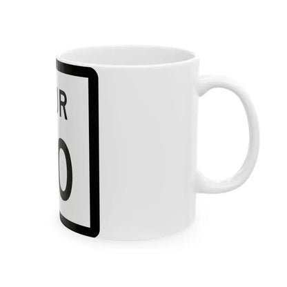 Texas Spur 40 (Texas) (Road Sign) White Coffee Mug - Go Mug Yourself