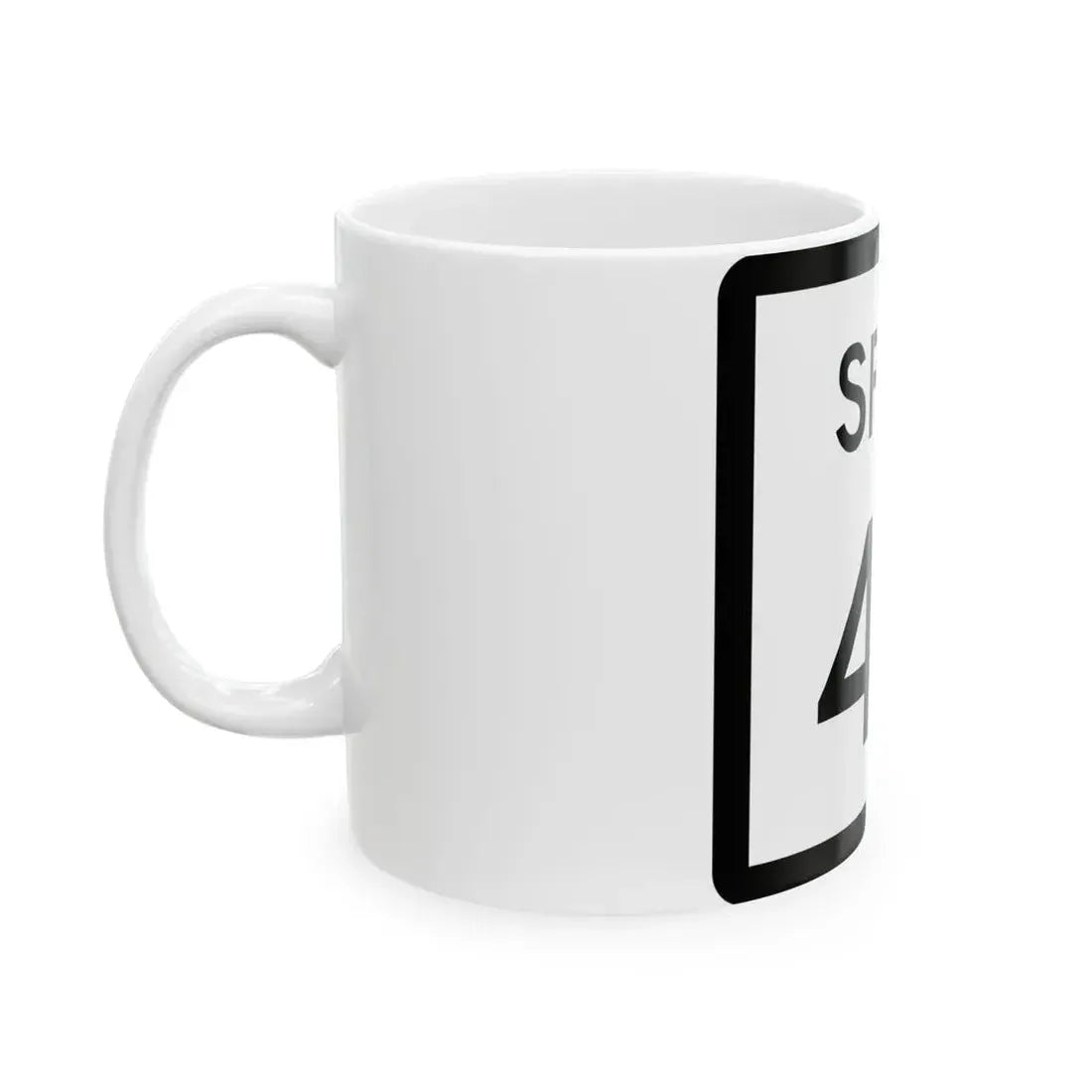 Texas Spur 42 (Texas) (Road Sign) White Coffee Mug - Go Mug Yourself