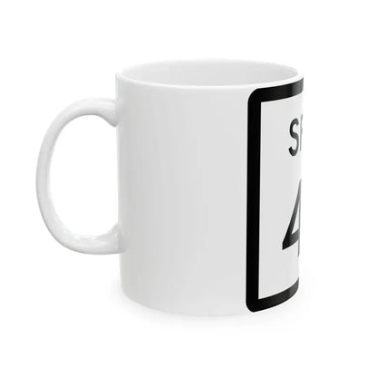 Texas Spur 42 (Texas) (Road Sign) White Coffee Mug - Go Mug Yourself