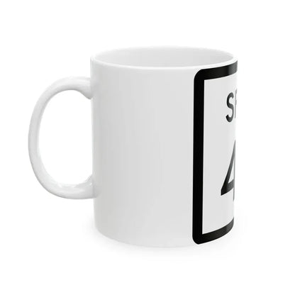 Texas Spur 45 (Texas) (Road Sign) White Coffee Mug - Go Mug Yourself