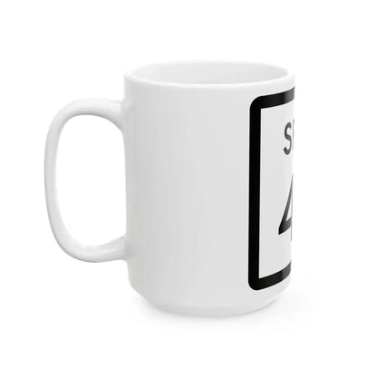 Texas Spur 46 (Texas) (Road Sign) White Coffee Mug - Go Mug Yourself