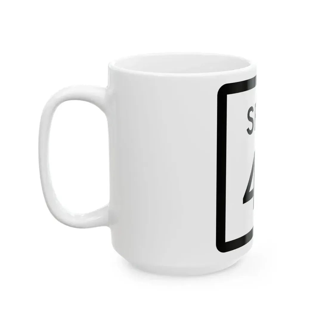 Texas Spur 47 (Texas) (Road Sign) White Coffee Mug - Go Mug Yourself