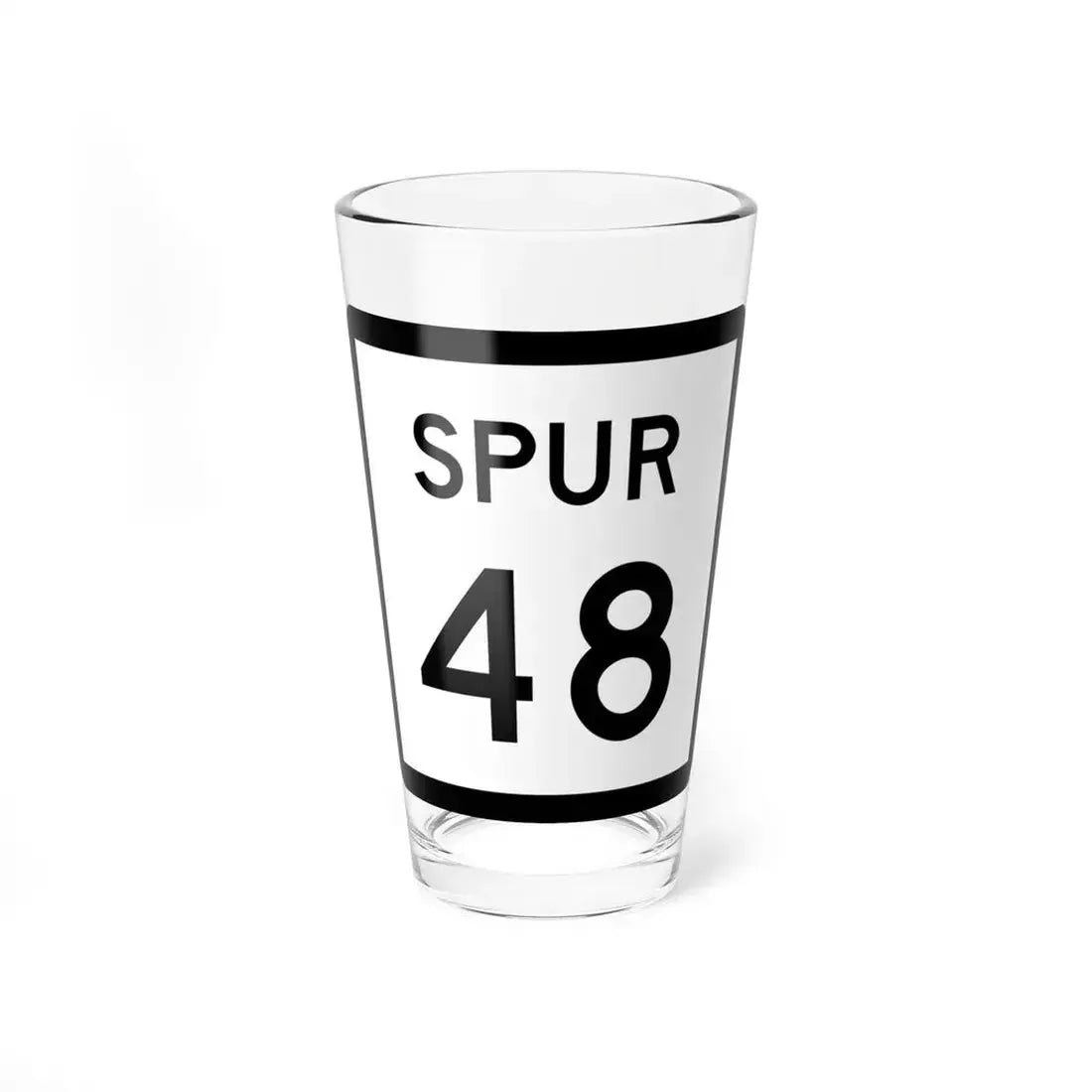 Texas Spur 48 (Texas) (Road Sign) Pint Glass 16oz 16oz - Go Mug Yourself