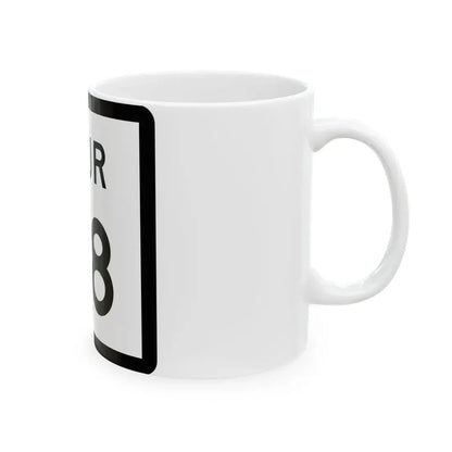 Texas Spur 48 (Texas) (Road Sign) White Coffee Mug - Go Mug Yourself