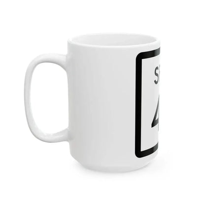 Texas Spur 48 (Texas) (Road Sign) White Coffee Mug - Go Mug Yourself