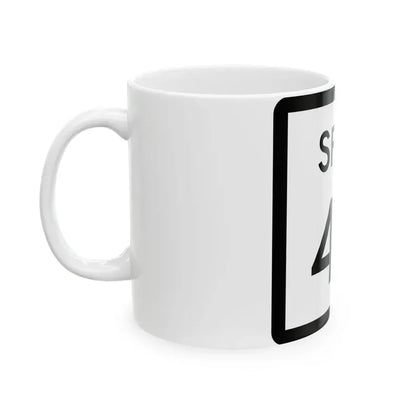 Texas Spur 49 (Texas) (Road Sign) White Coffee Mug - Go Mug Yourself