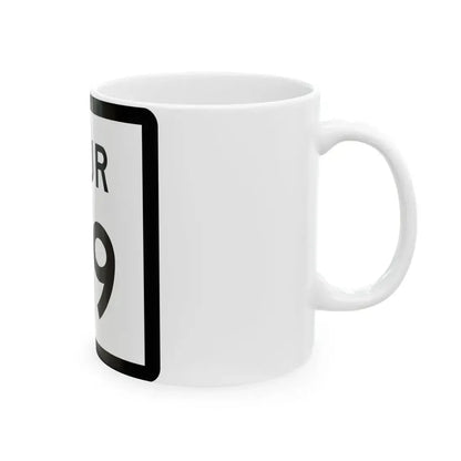 Texas Spur 49 (Texas) (Road Sign) White Coffee Mug - Go Mug Yourself