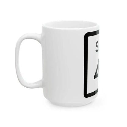 Texas Spur 49 (Texas) (Road Sign) White Coffee Mug - Go Mug Yourself