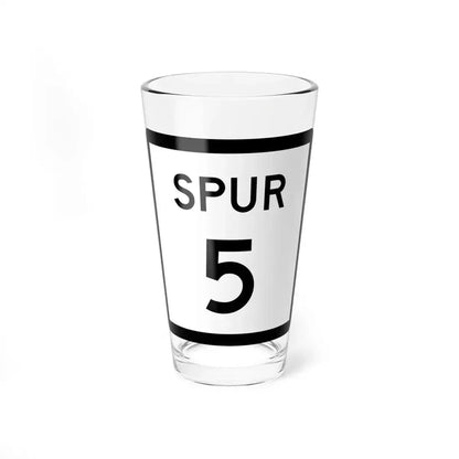 Texas Spur 5 (Texas) (Road Sign) Pint Glass 16oz 16oz - Go Mug Yourself