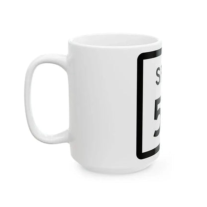 Texas Spur 50 (Texas) (Road Sign) White Coffee Mug - Go Mug Yourself