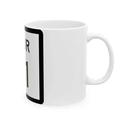 Texas Spur 51 (Texas) (Road Sign) White Coffee Mug - Go Mug Yourself