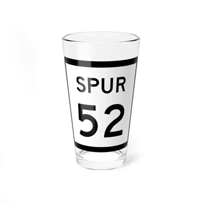 Texas Spur 52 (Texas) (Road Sign) Pint Glass 16oz 16oz - Go Mug Yourself