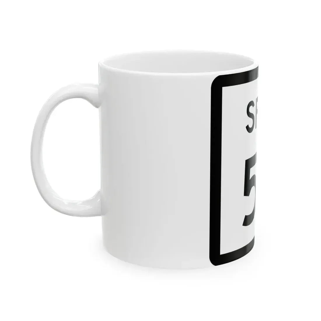 Texas Spur 53 (Texas) (Road Sign) White Coffee Mug - Go Mug Yourself