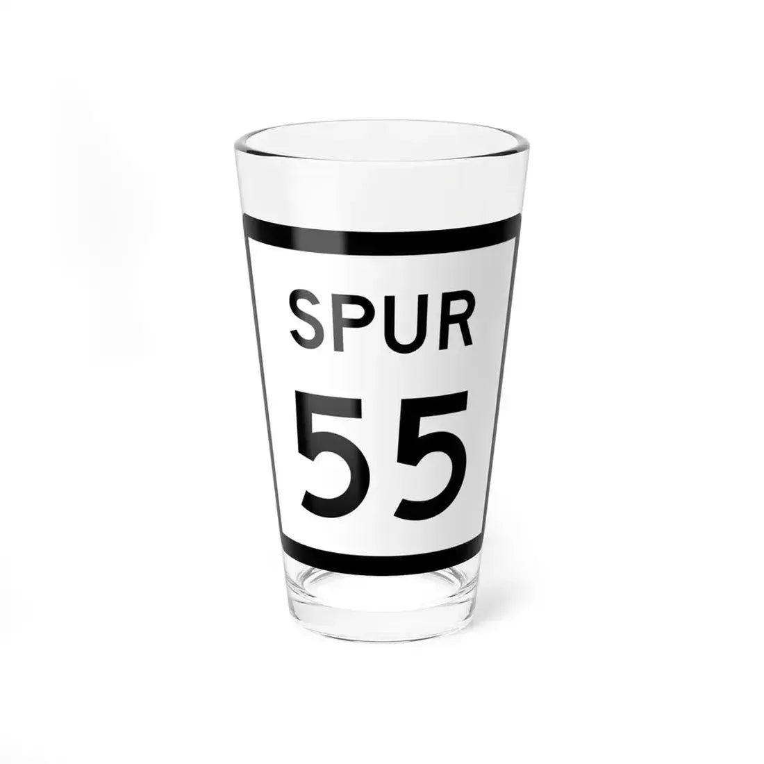 Texas Spur 55 (Texas) (Road Sign) Pint Glass 16oz 16oz - Go Mug Yourself