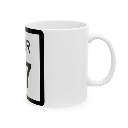 Texas Spur 57 (Texas) (Road Sign) White Coffee Mug - Go Mug Yourself
