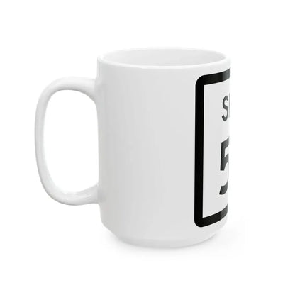 Texas Spur 58 (Texas) (Road Sign) White Coffee Mug - Go Mug Yourself