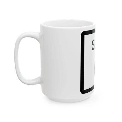Texas Spur 6 (Texas) (Road Sign) White Coffee Mug - Go Mug Yourself