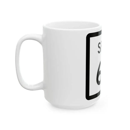 Texas Spur 60 (Texas) (Road Sign) White Coffee Mug - Go Mug Yourself