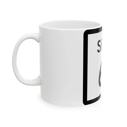 Texas Spur 61 (Texas) (Road Sign) White Coffee Mug - Go Mug Yourself