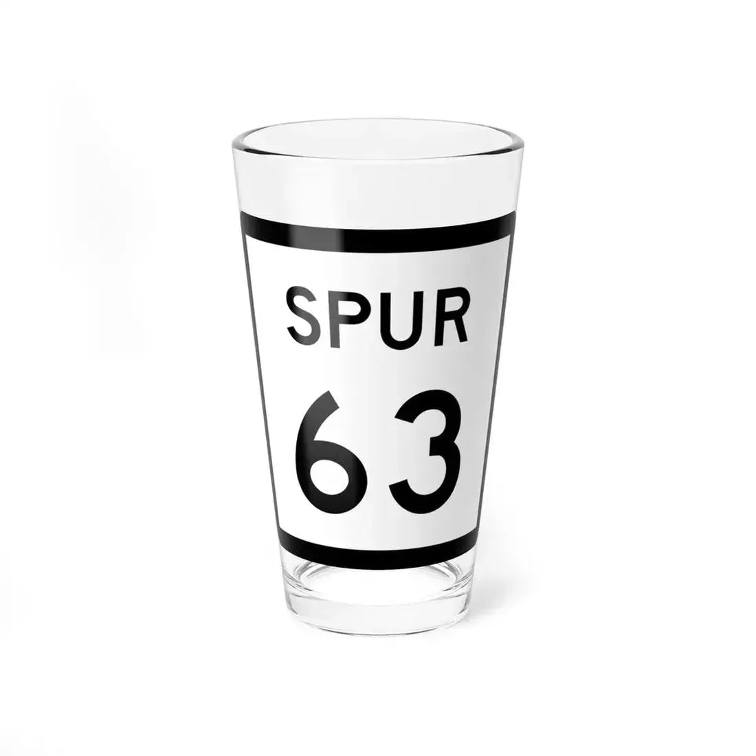 Texas Spur 63 (Texas) (Road Sign) Pint Glass 16oz 16oz - Go Mug Yourself