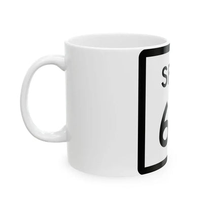 Texas Spur 65 (Texas) (Road Sign) White Coffee Mug - Go Mug Yourself