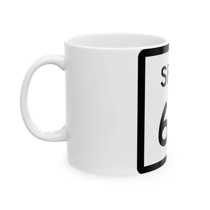 Texas Spur 66 (Texas) (Road Sign) White Coffee Mug - Go Mug Yourself