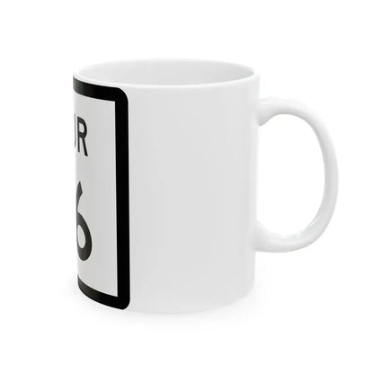 Texas Spur 66 (Texas) (Road Sign) White Coffee Mug - Go Mug Yourself