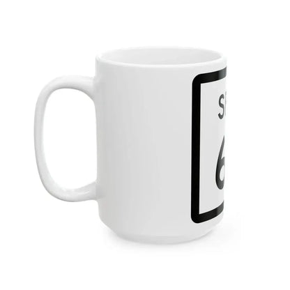 Texas Spur 66 (Texas) (Road Sign) White Coffee Mug - Go Mug Yourself