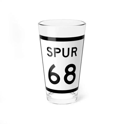 Texas Spur 68 (Texas) (Road Sign) Pint Glass 16oz 16oz - Go Mug Yourself