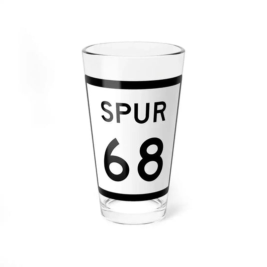 Texas Spur 68 (Texas) (Road Sign) Pint Glass 16oz 16oz - Go Mug Yourself
