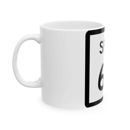 Texas Spur 68 (Texas) (Road Sign) White Coffee Mug - Go Mug Yourself