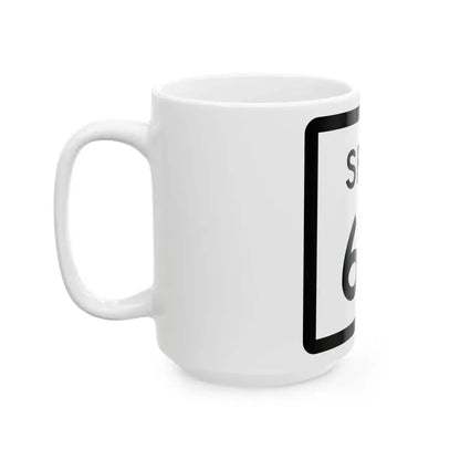 Texas Spur 69 (Texas) (Road Sign) White Coffee Mug - Go Mug Yourself