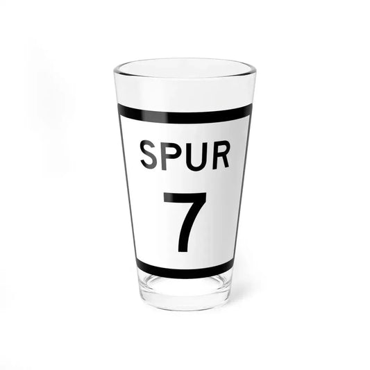 Texas Spur 7 (Texas) (Road Sign) Pint Glass 16oz 16oz - Go Mug Yourself