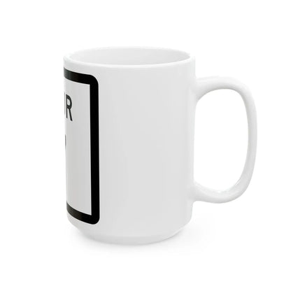 Texas Spur 7 (Texas) (Road Sign) White Coffee Mug - Go Mug Yourself